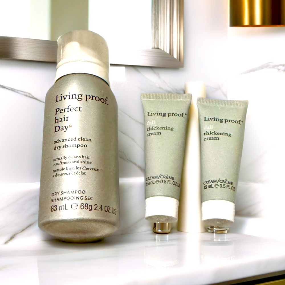 💦 LIVING PROOF Dry Shampoo Mini + LIVING PROOF thickening cream Mini Set